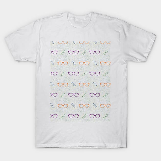 Glasses Pattern | 2 Colored T-Shirt by Oliveirallan